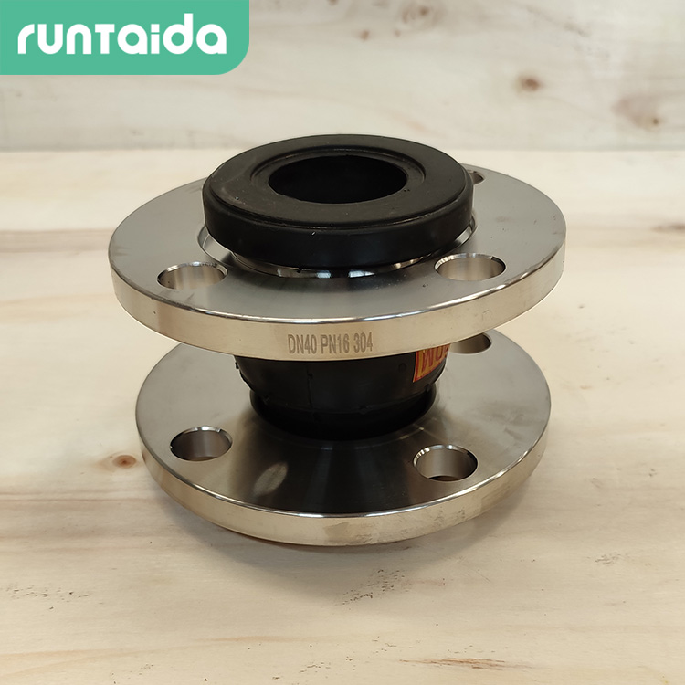 潤泰達-DN100橡膠接頭管道減震器（qì）避震喉橡膠柔性接頭